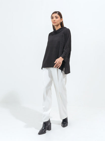 Beechtree - Black Silk Jersey Top