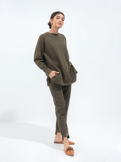 Beechtree - Dark Olive Fleece Tracksuit
