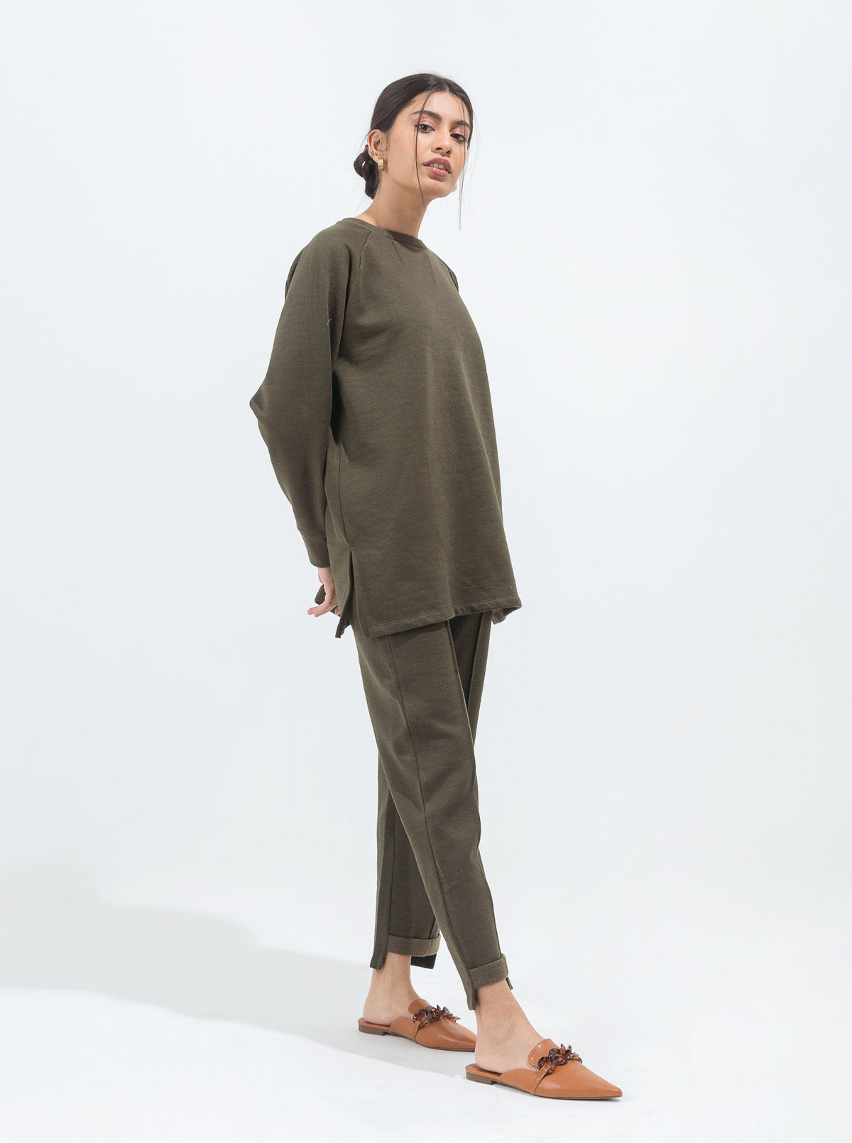 Beechtree - Dark Olive Fleece Tracksuit