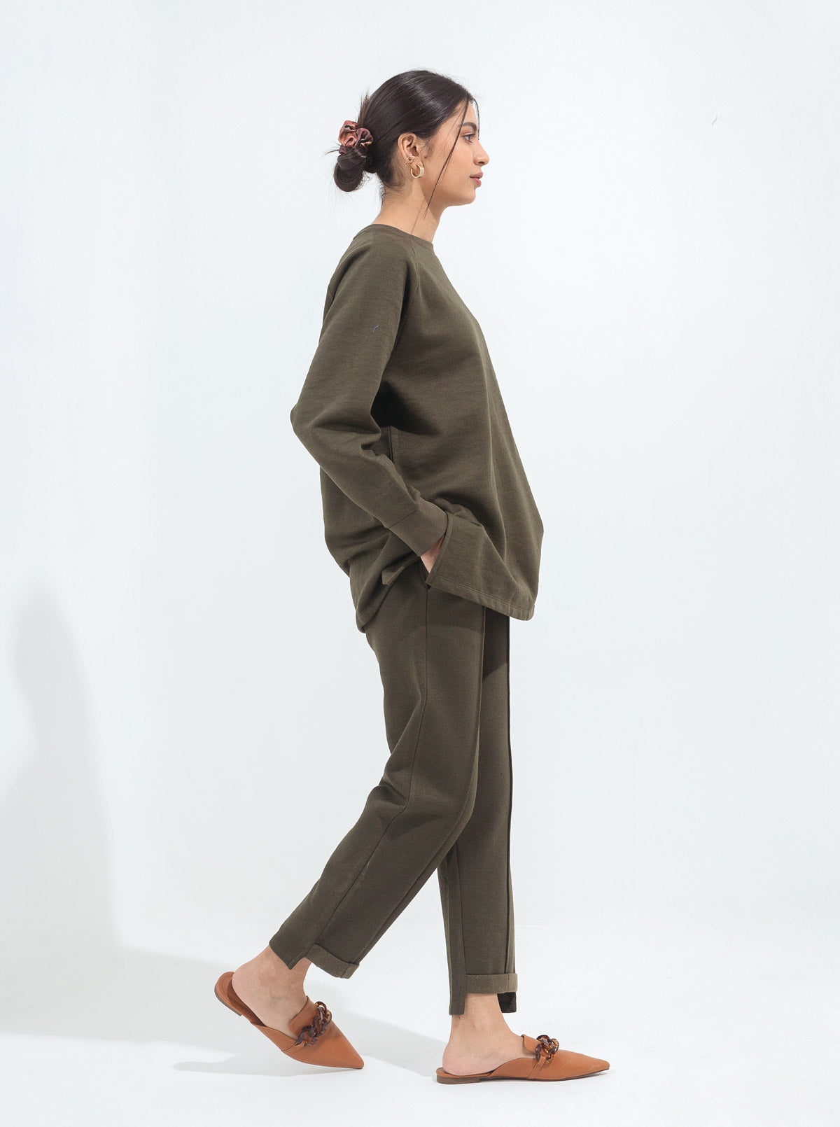 Beechtree - Dark Olive Fleece Tracksuit