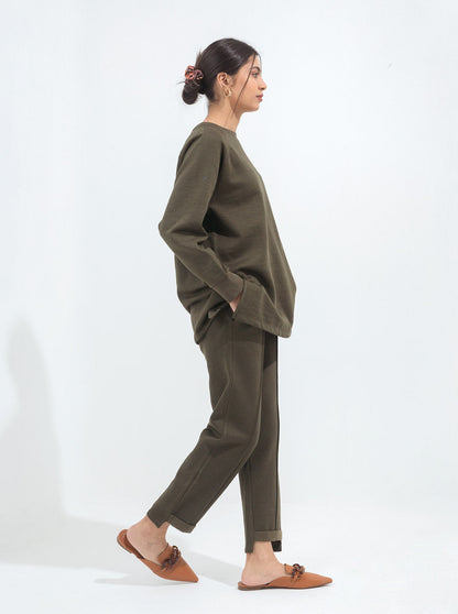 Beechtree - Dark Olive Fleece Tracksuit