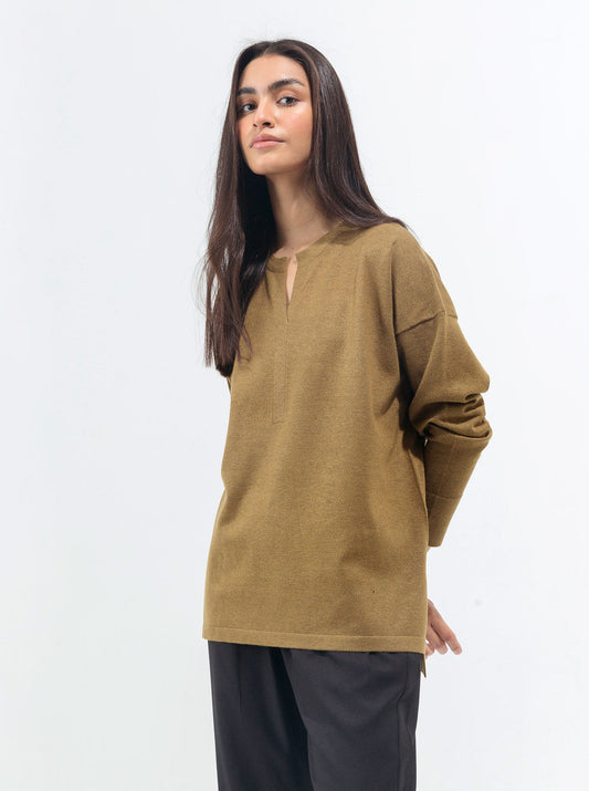 Beechtree - Dark Mustard Fine Knit Sweater