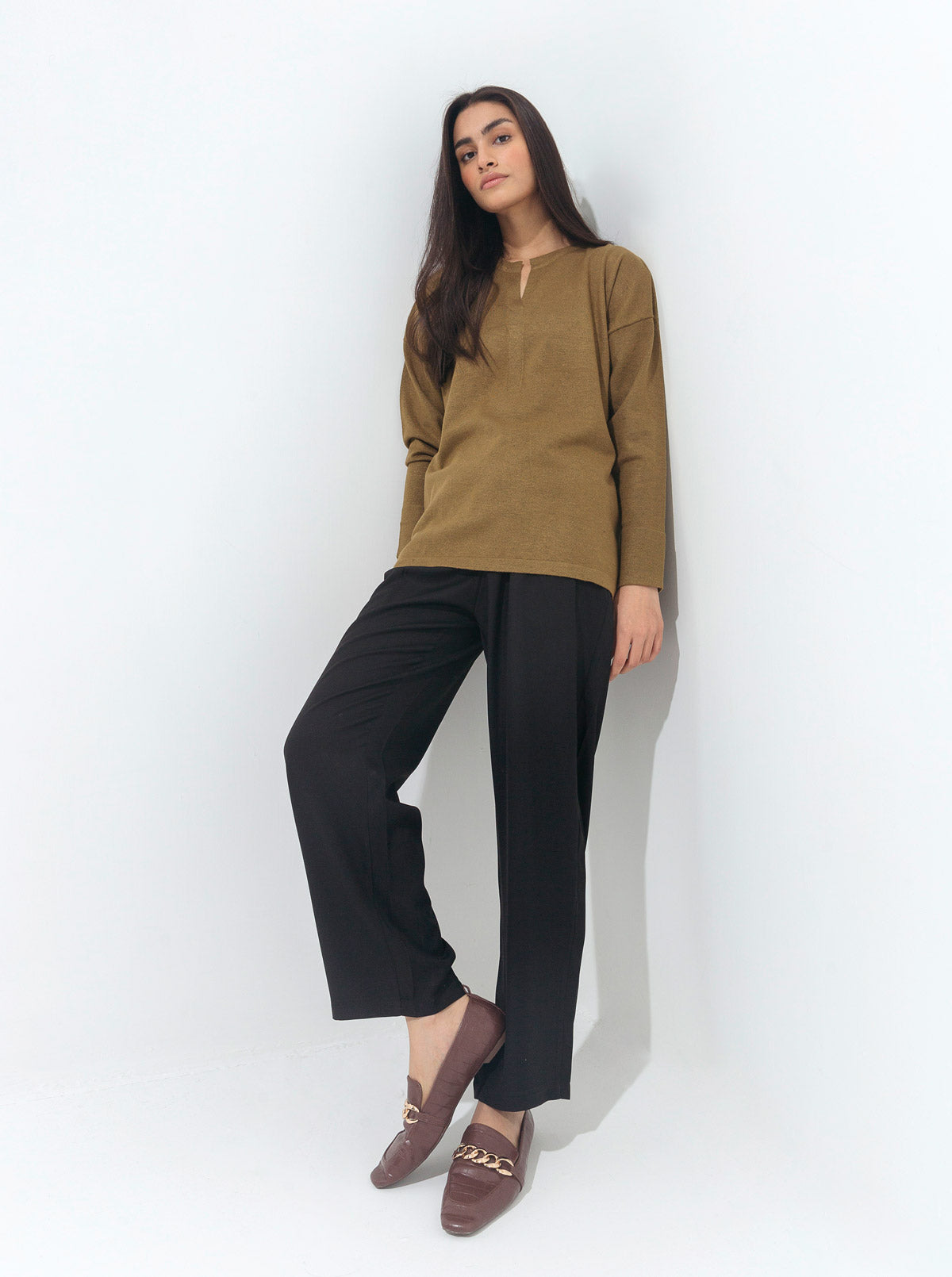 Beechtree - Dark Mustard Fine Knit Sweater