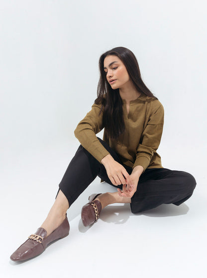 Beechtree - Dark Mustard Fine Knit Sweater