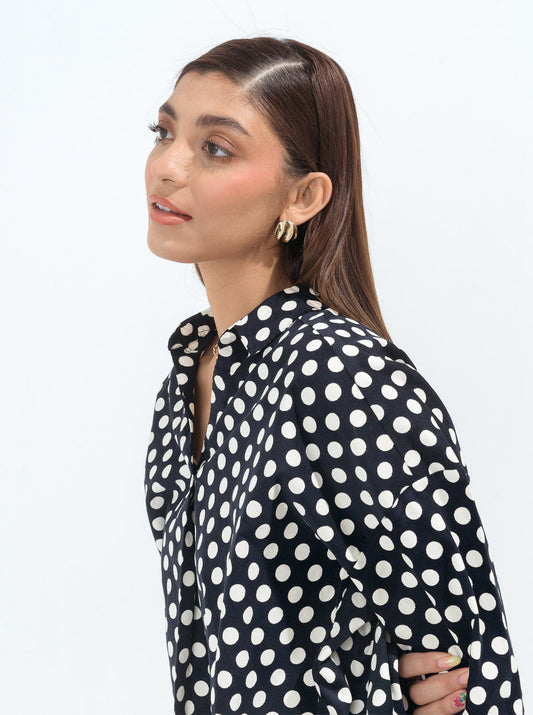 Beechtree - Polka Dotted Corduroy Collar Shirt