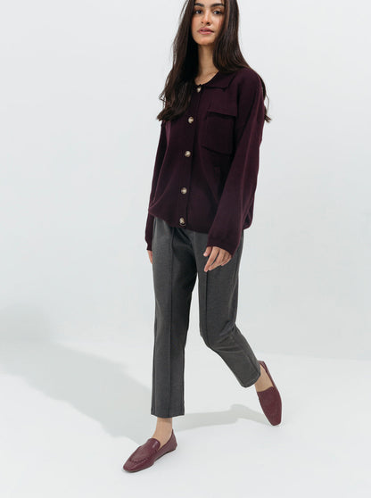 Beechtree - Melange Gray Bi-Stretch Straight Pants