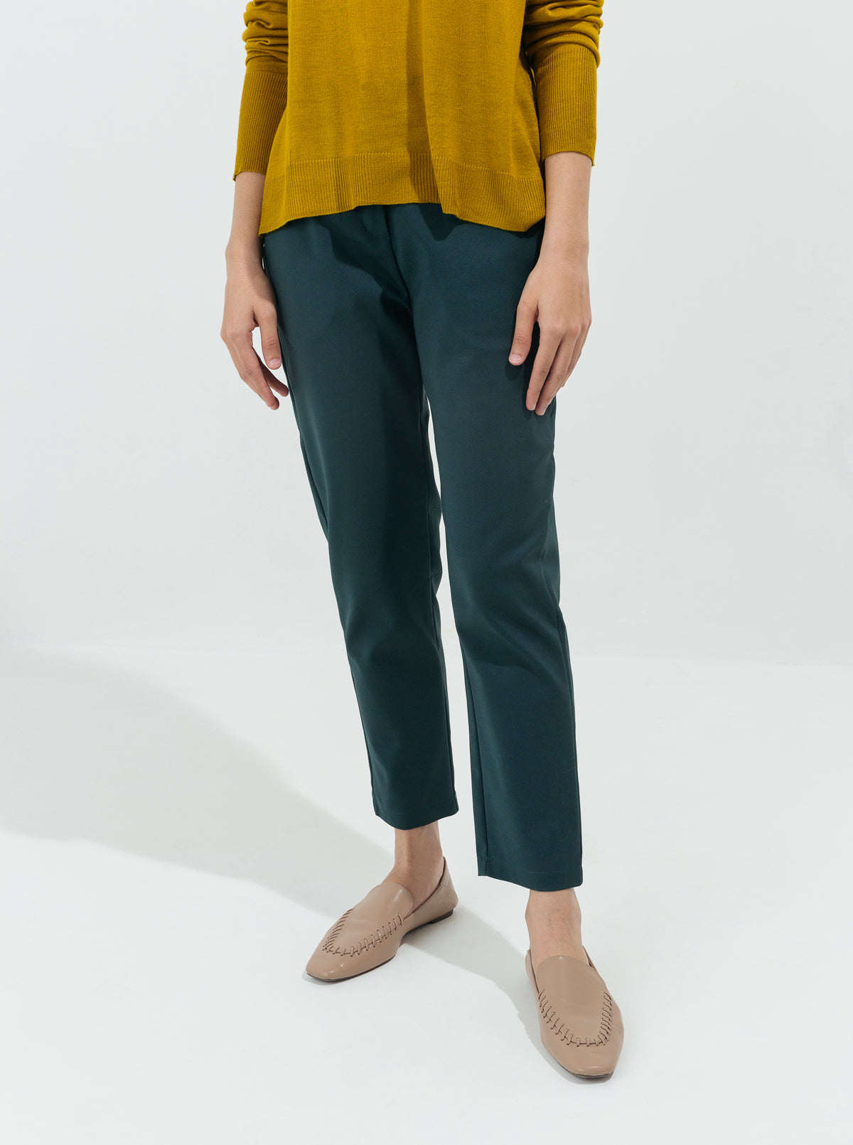 Beechtree - Teal Blue Stretch Tailored Pants