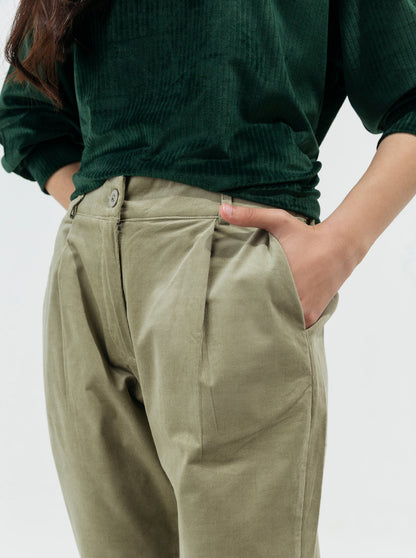 Beechtree - Green Corduroy Straight Pants