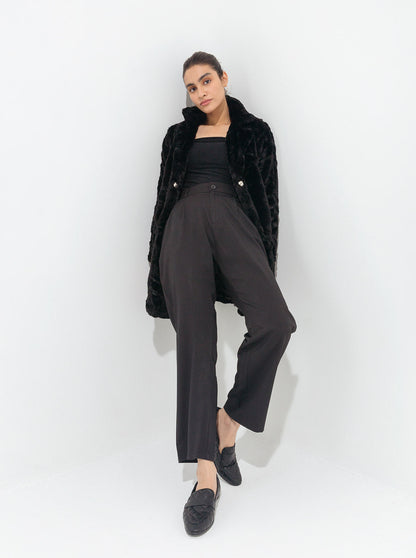 Beechtree - Black Faux Fur Jacket