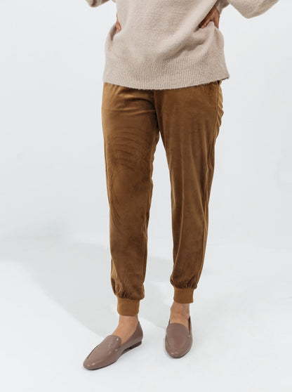Beechtree - Brown Velour Jogger Pants
