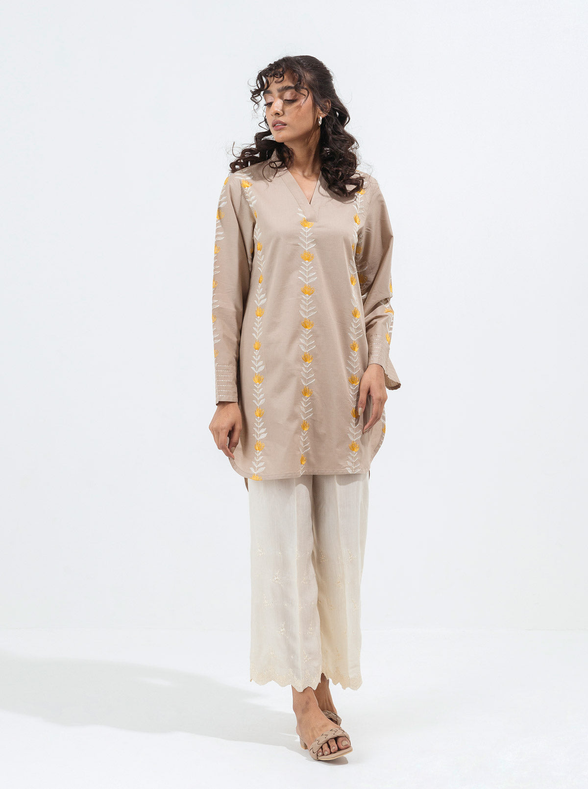 Beechtree - EMBROIDERED CAMBRIC SHIRT (PRET)