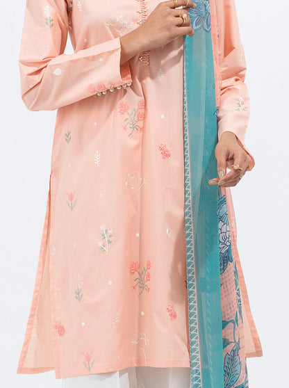 Beechtree - 2 PIECE EMBROIDERED CAMBRIC SUIT (PRET)