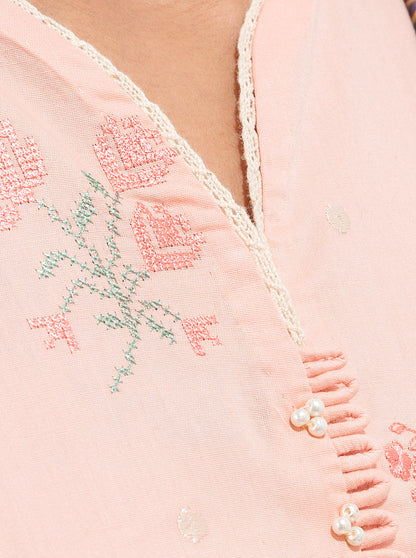 Beechtree - 2 PIECE EMBROIDERED CAMBRIC SUIT (PRET)