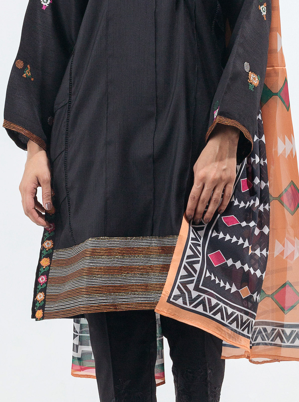 Beechtree - 2 PIECE EMBROIDERED RAW SILK SUIT (LUXURY PRET)