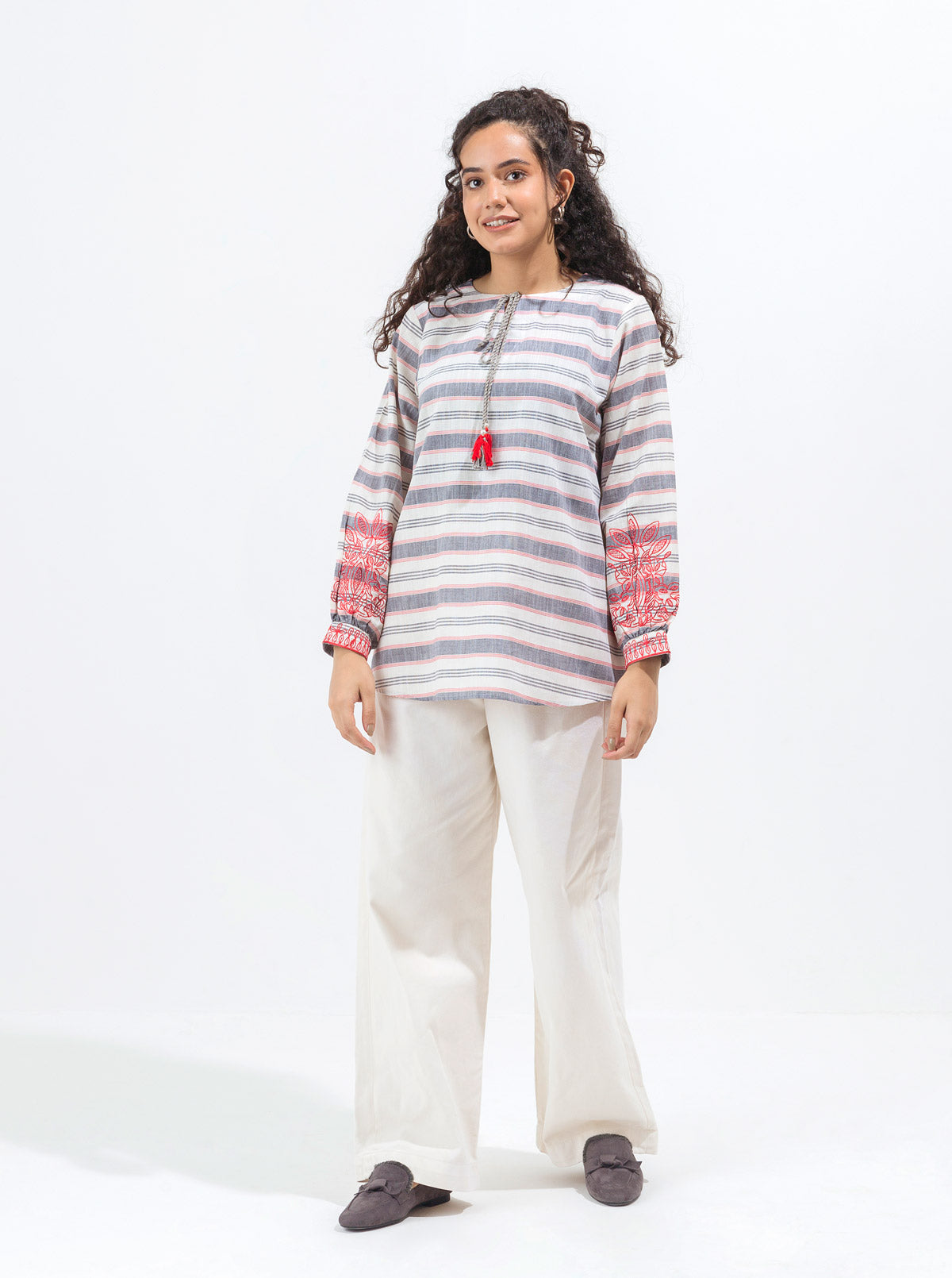 Beechtree - EMBROIDERED YARN DYED SHIRT (PRET)