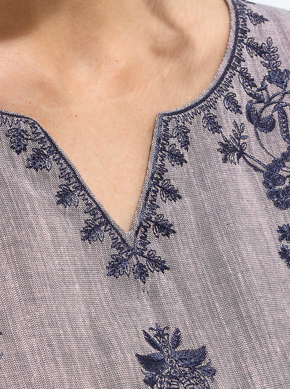 Beechtree - EMBROIDERED CHAMBRAY SHIRT (PRET)
