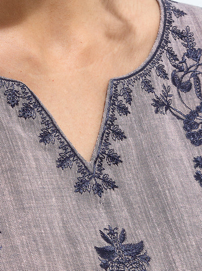 Beechtree - EMBROIDERED CHAMBRAY SHIRT (PRET)