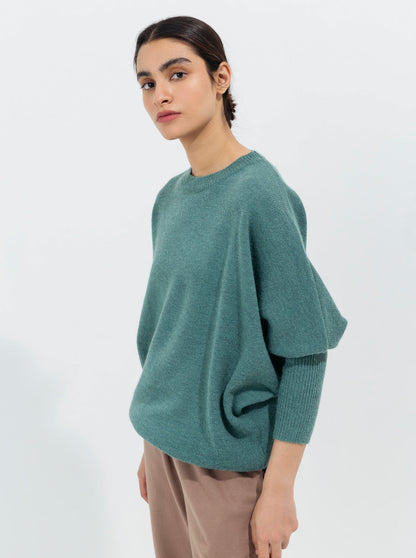 Beechtree - Jade Blue Dolman Sleeve Pullover