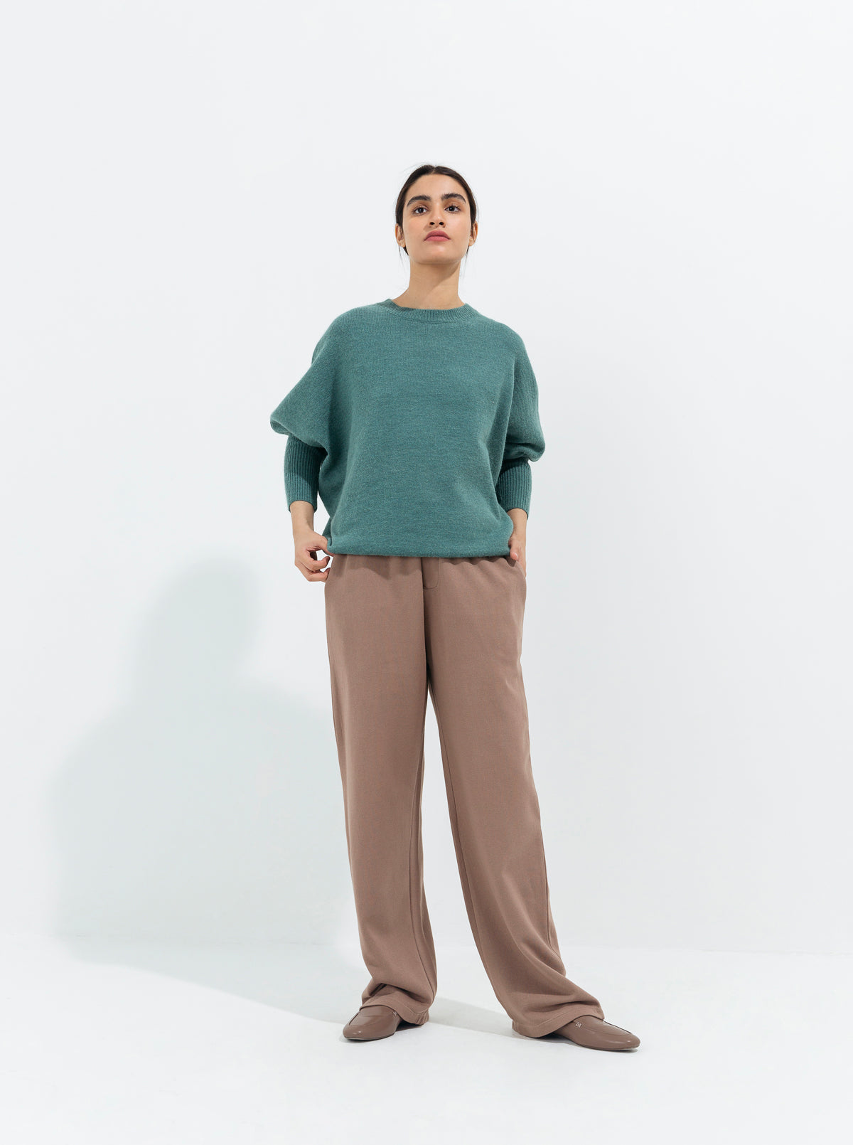 Beechtree - Jade Blue Dolman Sleeve Pullover