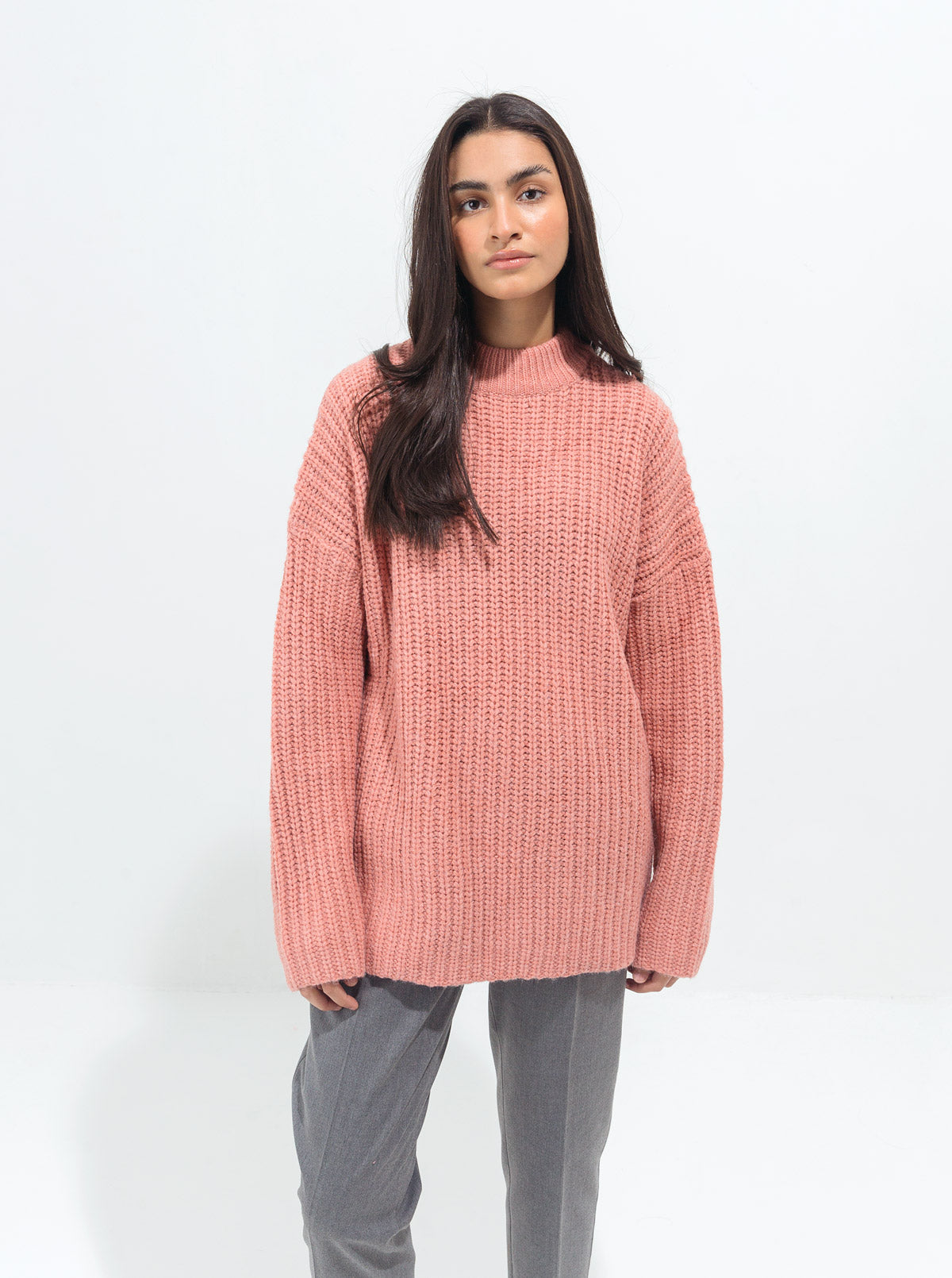 Beechtree - Peach Chunky Knit Pullover