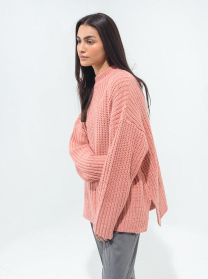 Beechtree - Peach Chunky Knit Pullover