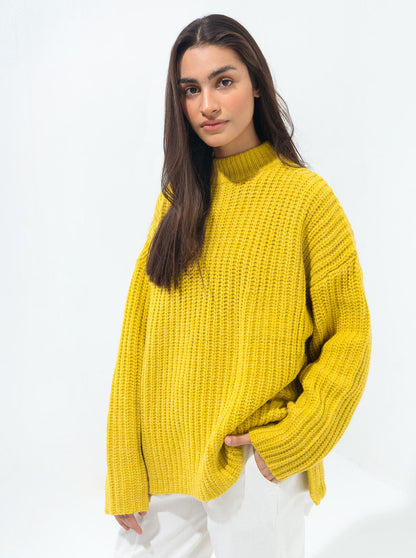 Beechtree - Pineapple Yellow Chunky Knit Pullover