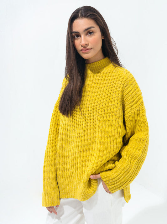 Beechtree - Pineapple Yellow Chunky Knit Pullover