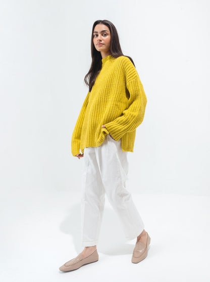 Beechtree - Pineapple Yellow Chunky Knit Pullover