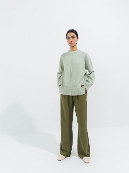 Beechtree - Mint Ribbed Hem Pullover