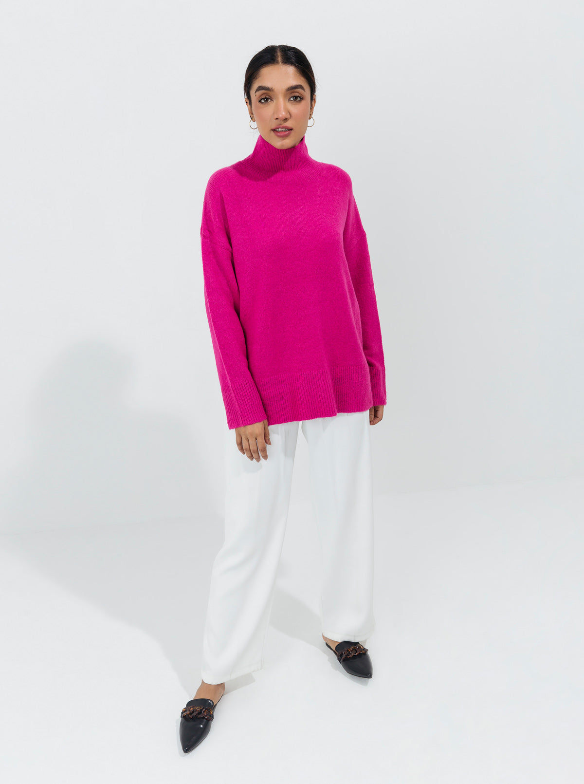 Beechtree - Shocking Pink High Neck Pullover