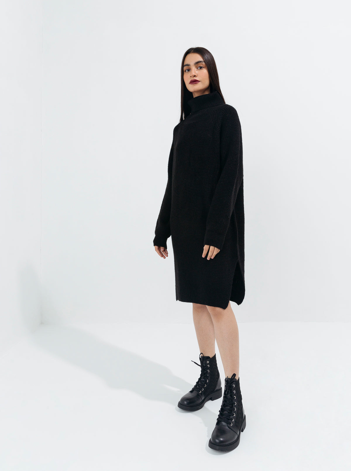 Beechtree - Black Purl Knit Long Sweater