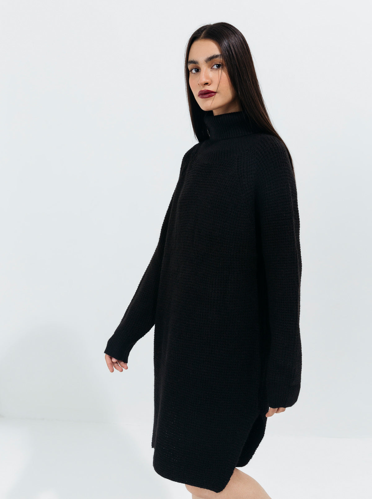 Beechtree - Black Purl Knit Long Sweater