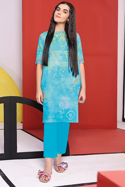 Alkaram - 2 Pc Digital Cambric Shirt With Dyed Cambric Trouser
