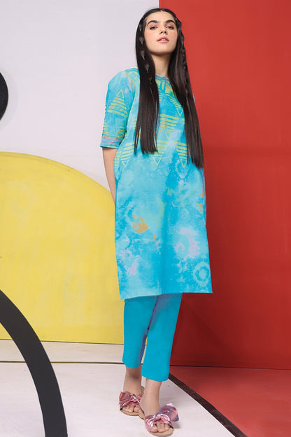 Alkaram - 2 Pc Digital Cambric Shirt With Dyed Cambric Trouser