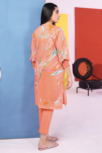 Alkaram - 2 Pc Digital Cambric Shirt With Dyed Cambric Trouser