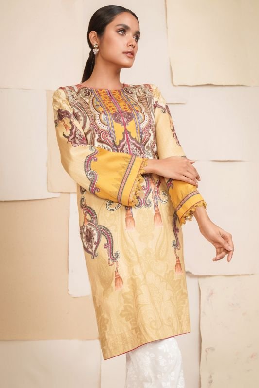 Printed Cotton Satin Kurti