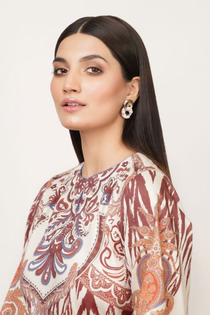 Printed Satin Kurti