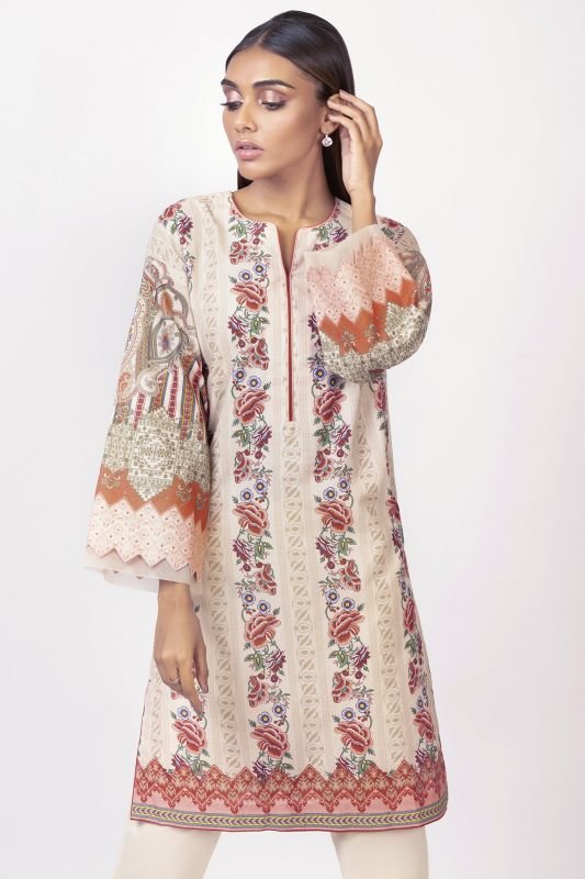 Printed Jacquard Kurti