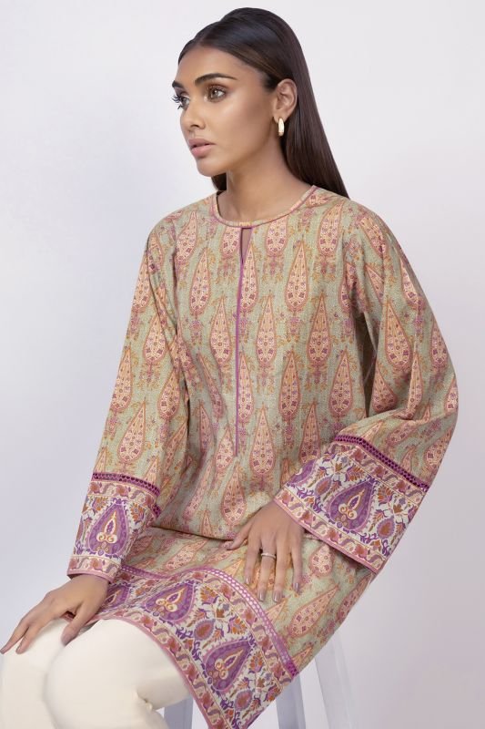 Printed Dobby Kurti