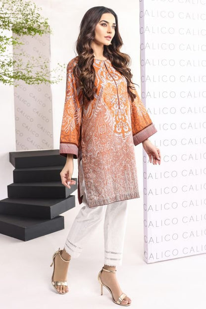 Printed Satin Kurti