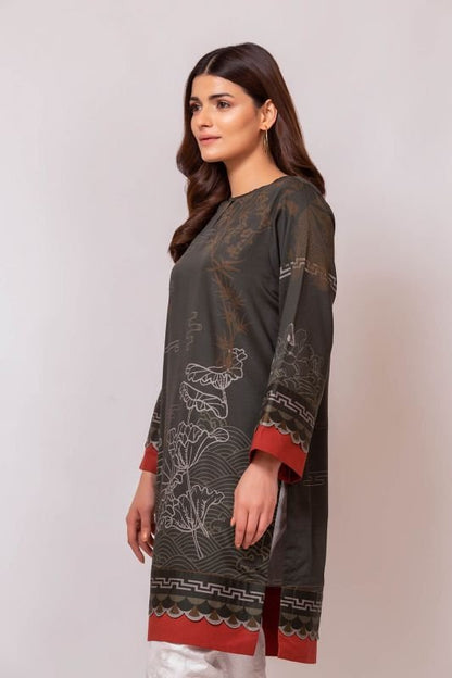 Printed Cotton Satin Kurti