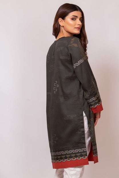 Printed Cotton Satin Kurti