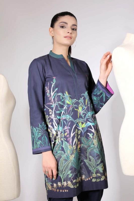 Printed Satin Kurti