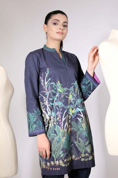 Printed Satin Kurti