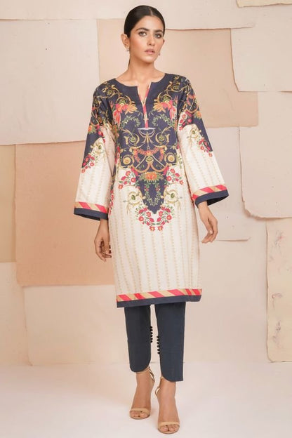 Printed Cotton Satin Kurti