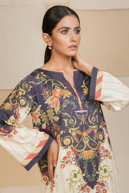 Printed Cotton Satin Kurti