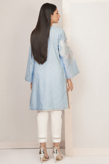 Alkaram - Dyed Embroidered Dobby Kurti