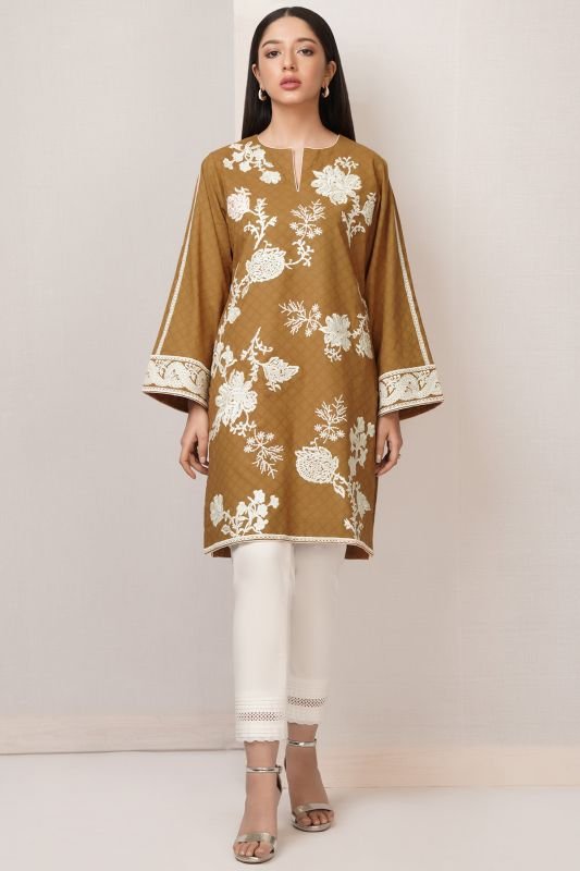 Embroidered Dobby Kurti