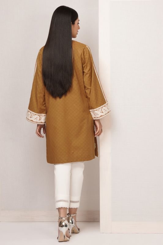 Embroidered Dobby Kurti