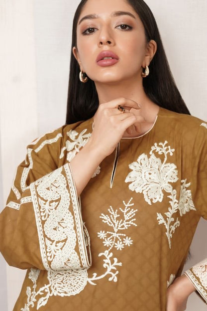 Embroidered Dobby Kurti